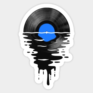 Vinyl LP Music Record Sunset Blue Sticker